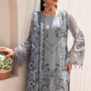 T- 209 RAMSHA EMRIODED CHIFFON 3PCS STICHED SUIT PRE ORDER  PRICE $145 CAD AND $100 USD - Image 3
