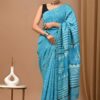 Hand block print chandri saree SD01 CAD $80   USD $55 - Image 2